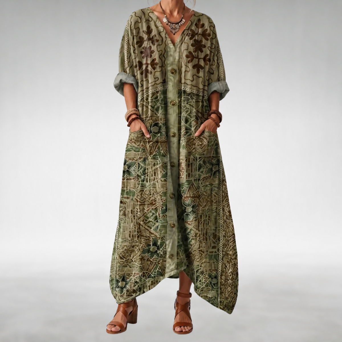 Sage | Vestido Maxi Relajado