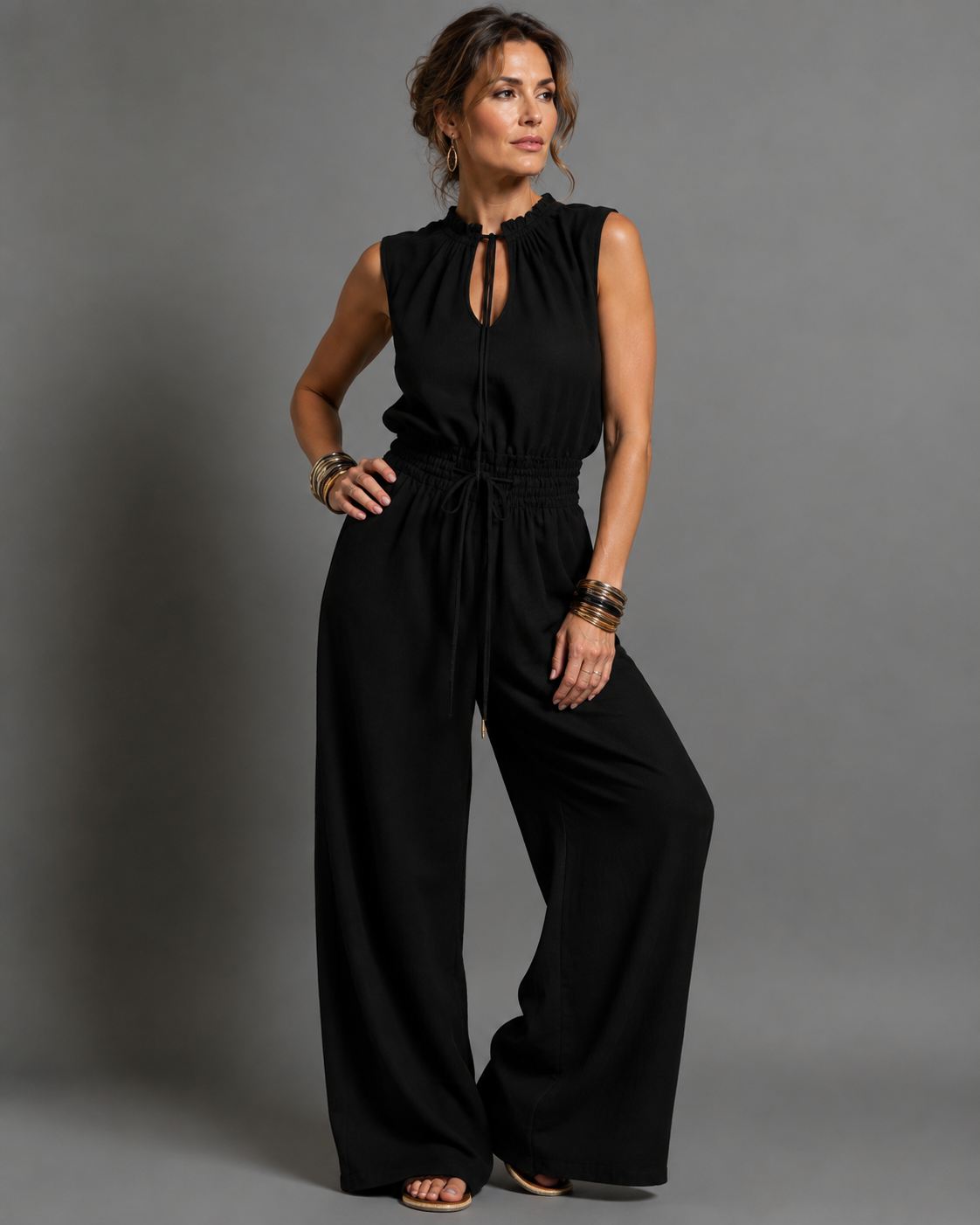 Jette™ | Jumpsuit Sin Mangas Con Piernas Anchas